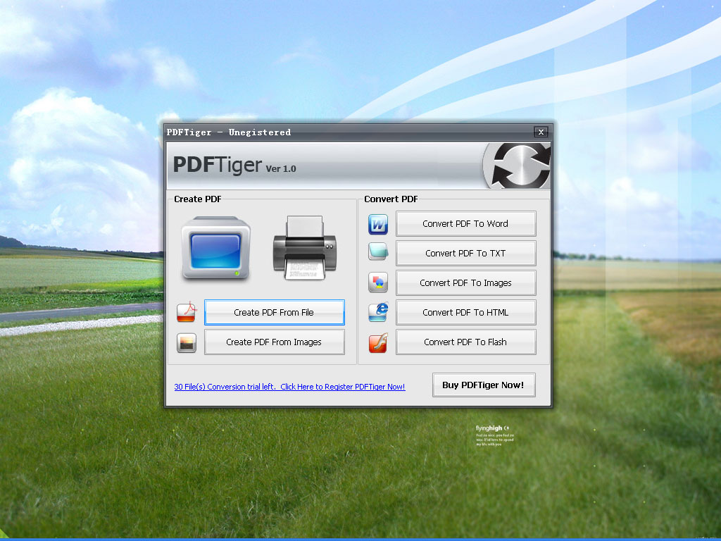 Click to view PDFTiger 1.1.2 screenshot